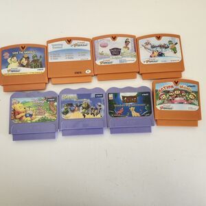 VTech V.Smile V.Motion Game Cartridges Lot of 8 Disney Shrek Pooh Princess